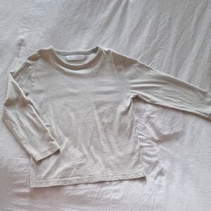 Kids Cream Long Sleeve Shirt Size 6 Kid